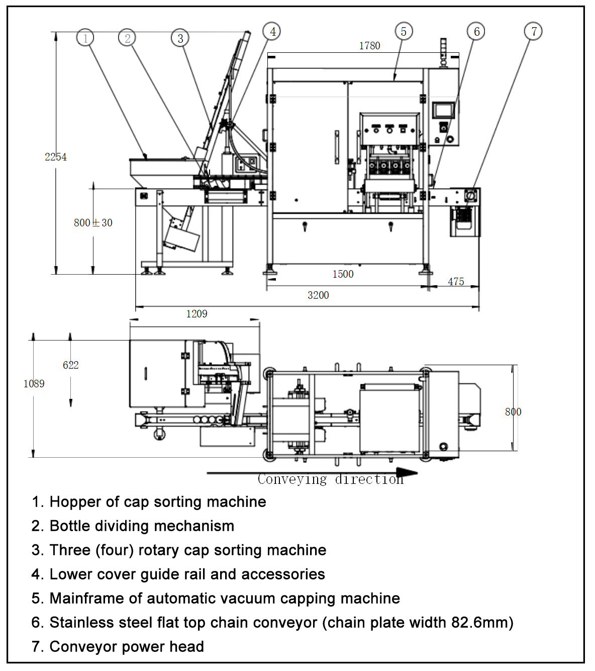 Automatic Cap Vacuum Capping Machine Drawing