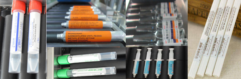 Automatic Horizontal Vial Sticker Labeling Machine Application